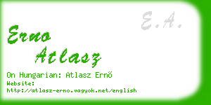 erno atlasz business card